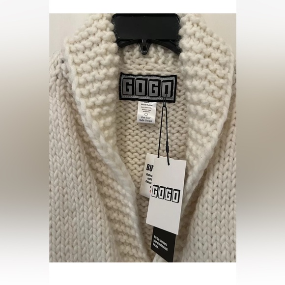 GOGO THE STRIPED CARDI SWEATER, BRAND NEW, TAGS ON - Picture 4 of 8